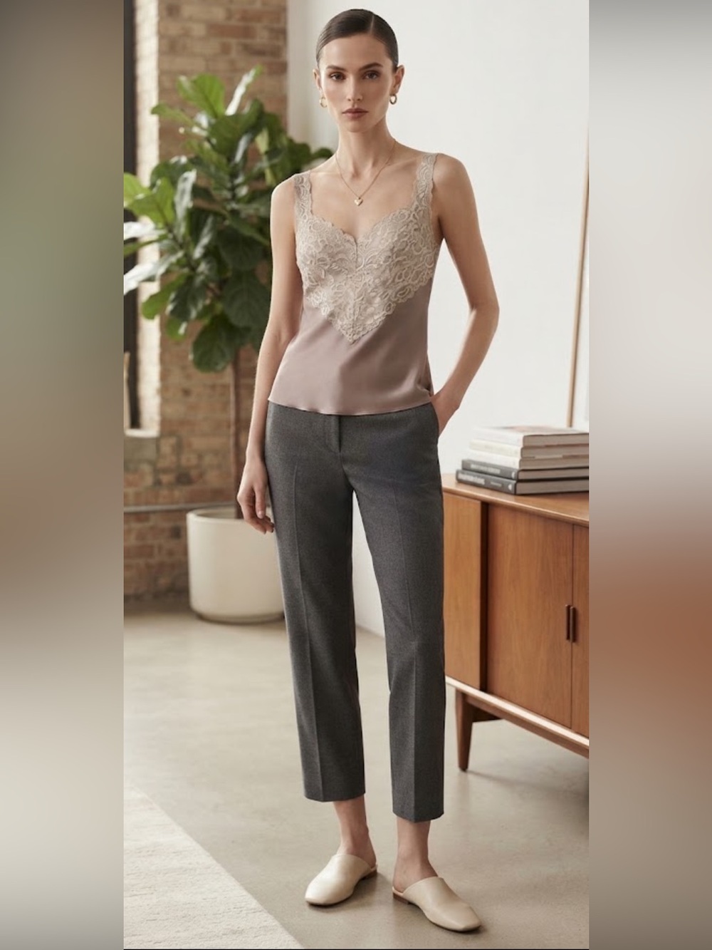 Vintage Vanity Fair Lace Bib Camisole - Picture 10 of 11